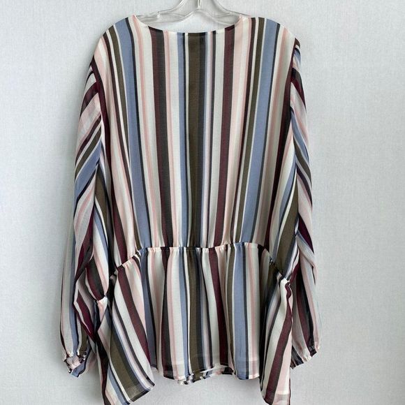 LANE BRYANT Colorful Stripe Blouse NWT - Picture 5 of 8